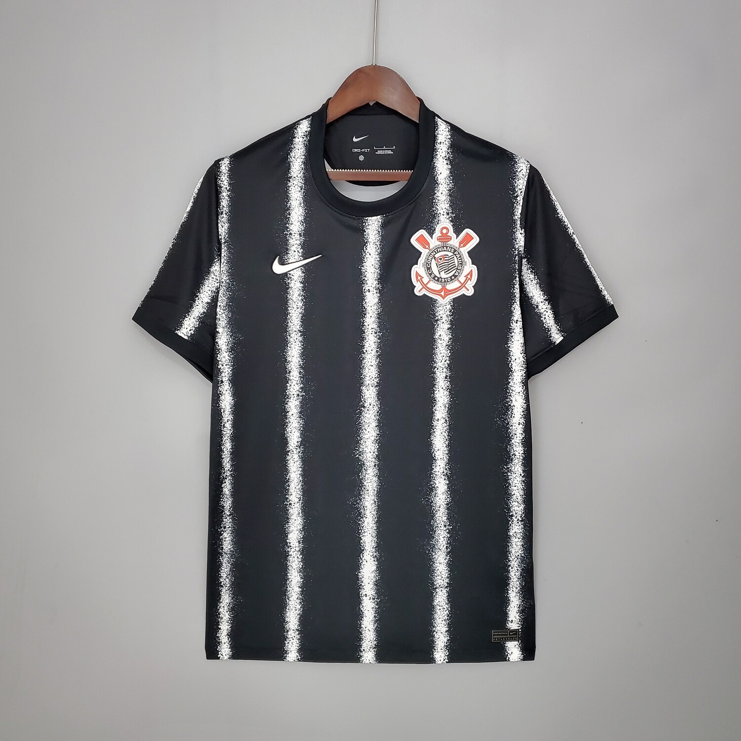 Camisa Corinthians II 21/22 Torcedor Nike Masculina - Preto+Branco