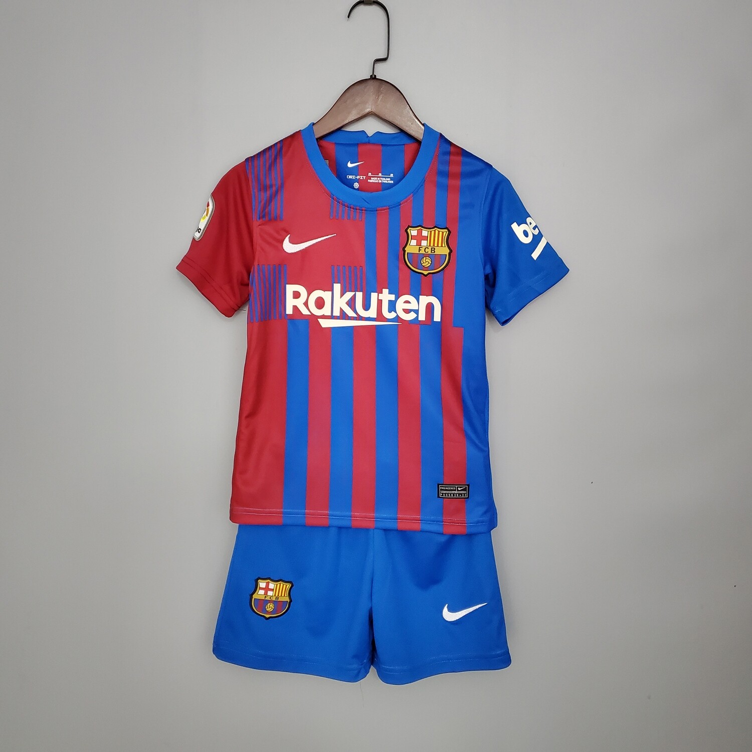 kit Camisa Infantil Barcelona 2021-2022 Nike