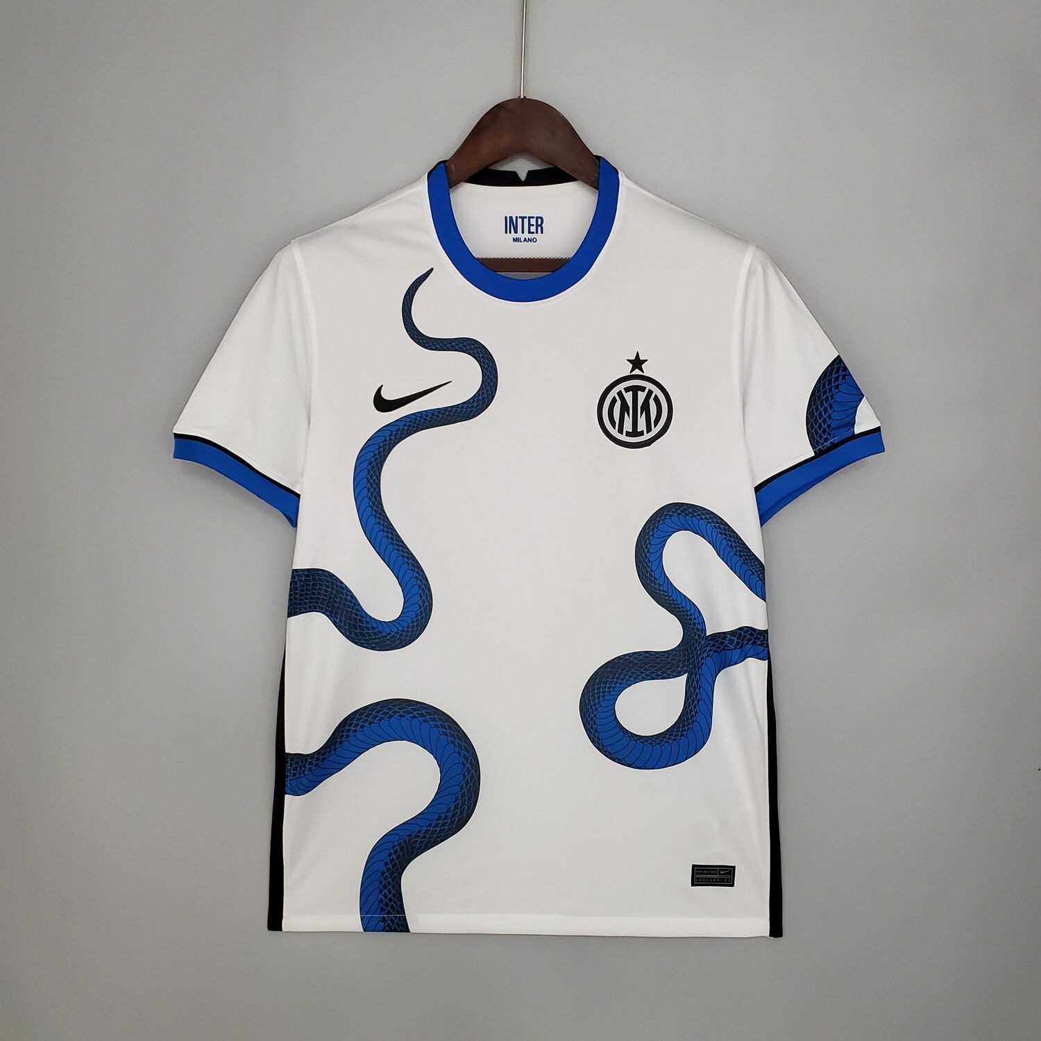 Camisa Inter de Milão Away 21/22 Torcedor Nike Masculina - Branco+Preto