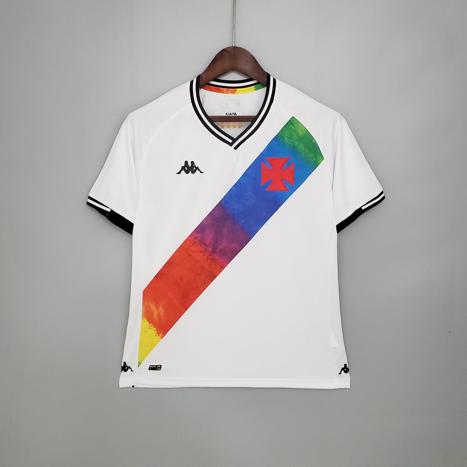 Camisa Vasco LGBT Torcedor Kappa Feminina - Branco