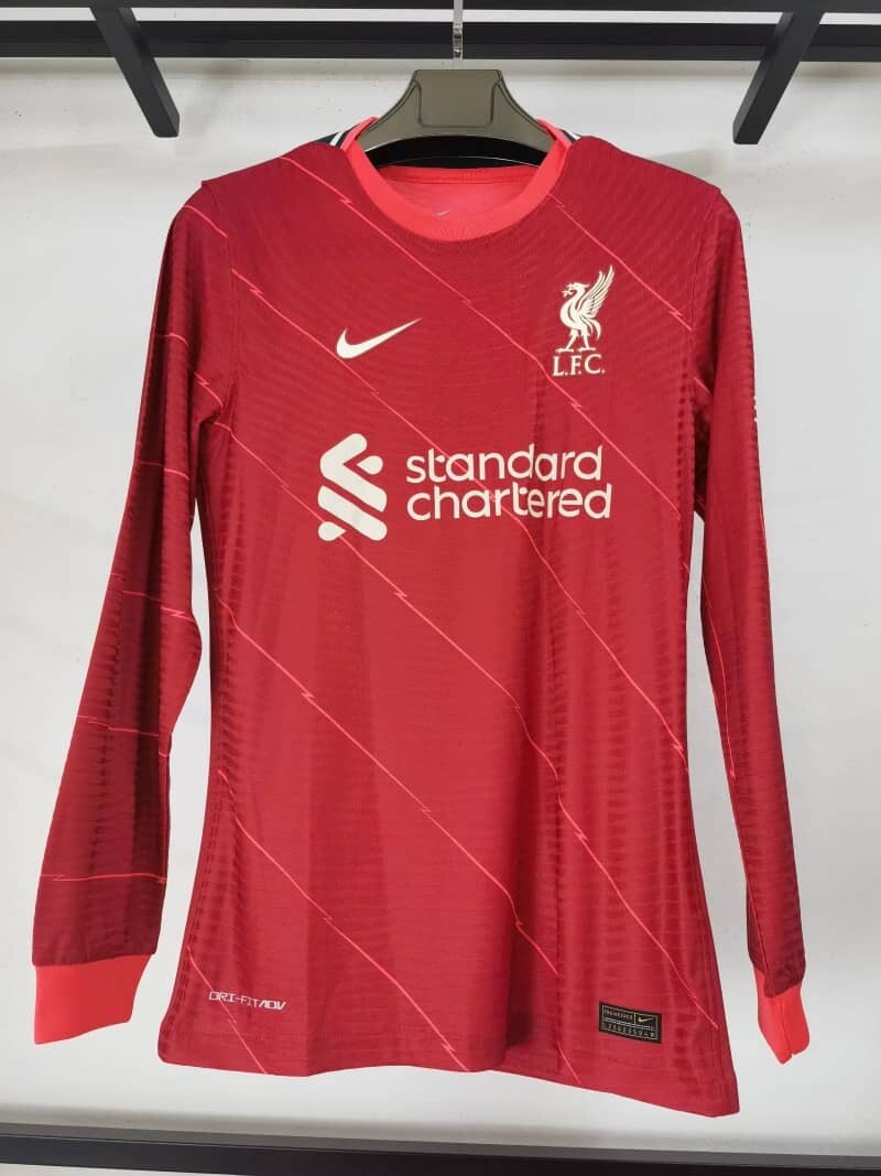 Camisa Liverpool FC 2021-2022 Home Nike Manga Longa Jogador