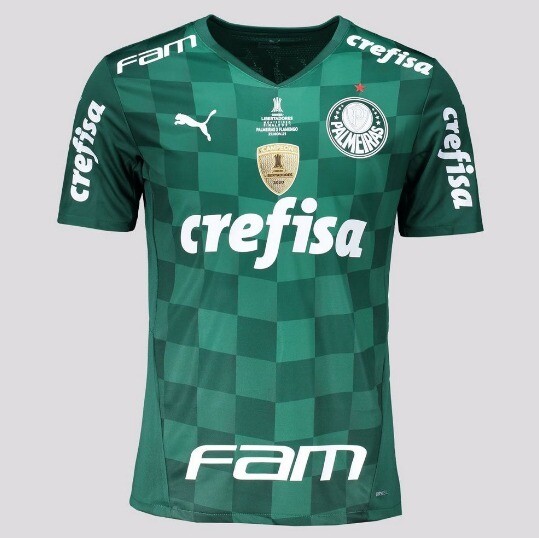 Camisa Puma Palmeiras I 2021 Final Libertadores 2021 com patch e todos patrocínios