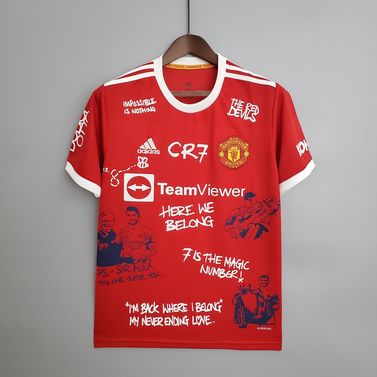 Camisa Manchester United Home  2021/2022 Masculina Edição Espacial CR7