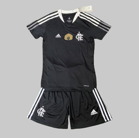 kit Camisa Infantil  Adidas Flamengo 2021 Consciência Negra