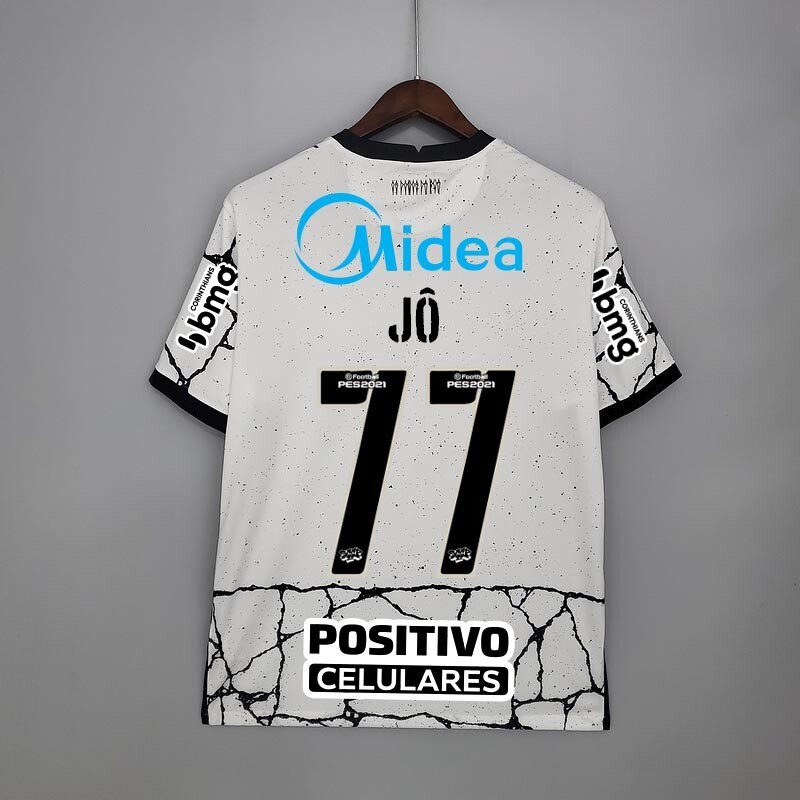 Camisa Nike Corinthians I Home 2021/22 Torcedor Pro Masculina - Patrocínios JÔ