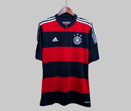 Camisa Adidas Seleção Alemanha Away 2014 - Tetracampeã Mundial - Preto e Vermelho