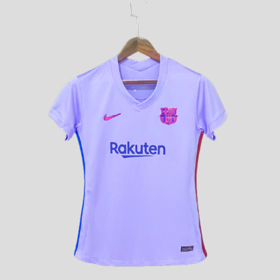Camisa Barcelona Away 21/22  Torcedor Nike Feminina - Roxo
