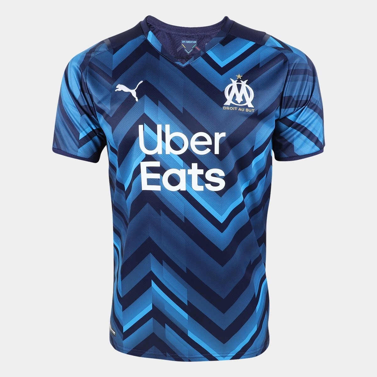Camisa Olympique de Marseille Away 21/22 Torcedor Puma Masculina - Azul Escuro