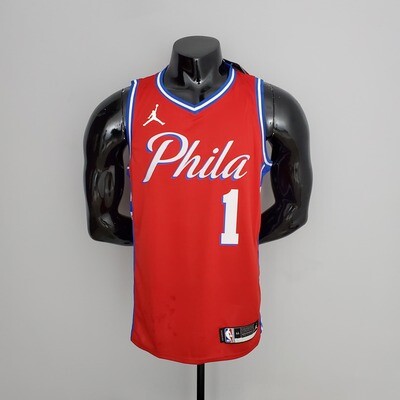 Regata Philadelphia 76ers  Harden N°1 Nike Vermelha
