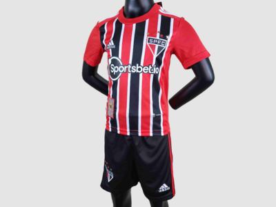 kit Camisa São Paulo II 22/23 Torcedor Adidas Infantil + Short