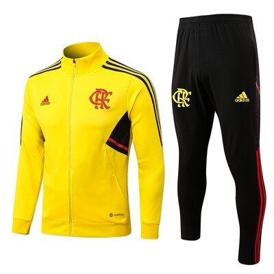 Kit Agasalho Adidas Flamengo 2022/2023  Amarelo