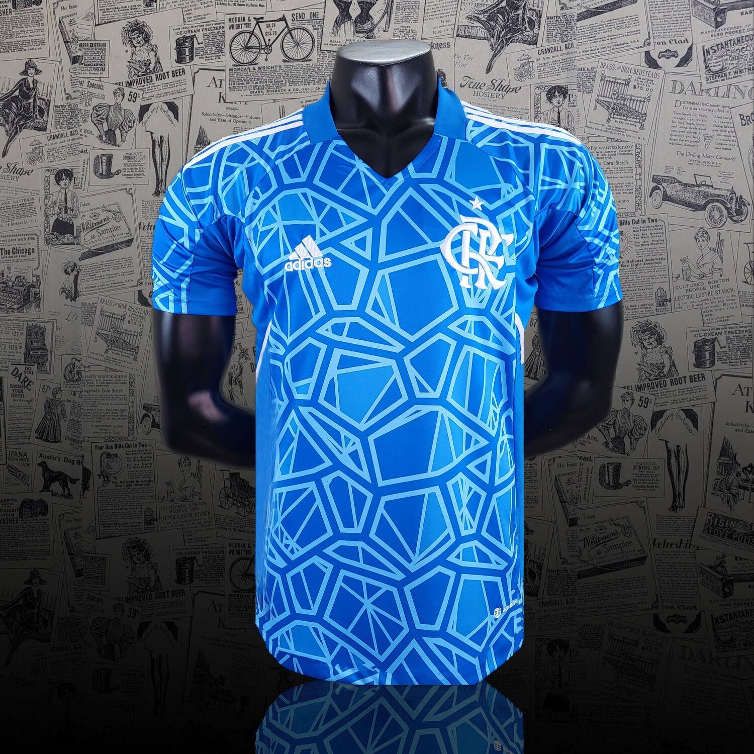 Camisa de Goleiro Flamengo I 22/23 Torcedor Adidas Masculina - Azul