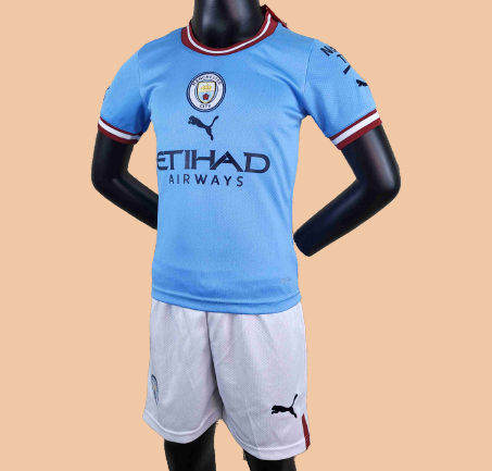 kit Camisa Manchester City 2022/2023 home Infantil