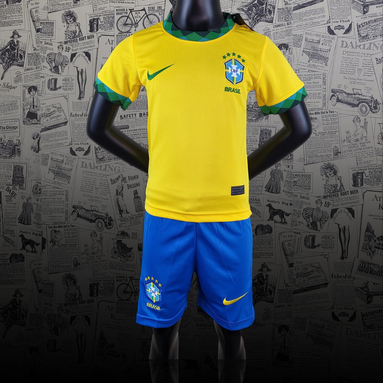 kit Camisa Seleção Brasileira  Infantil  2020/2021 Uniforme 1