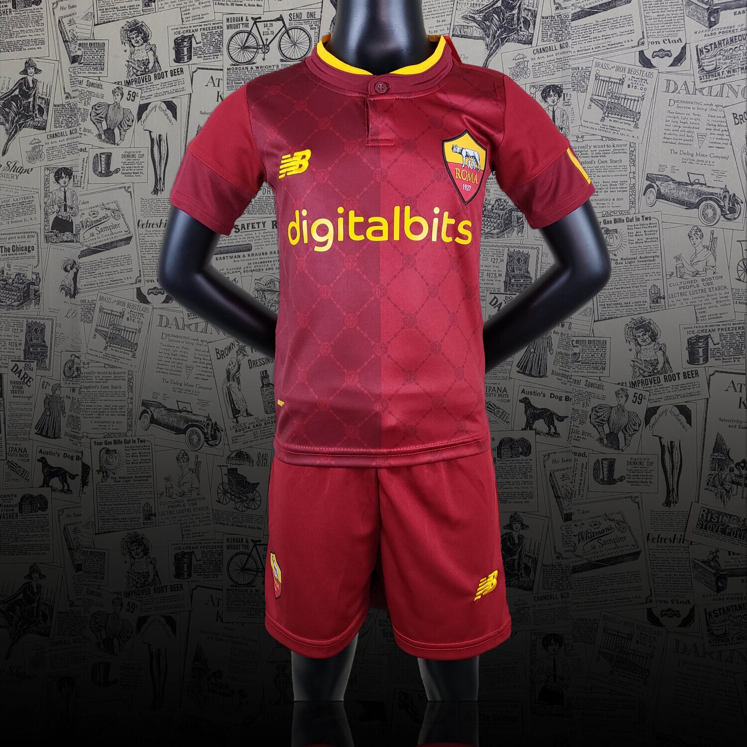 kit Camisa Infantil Roma 2022/2023 Home