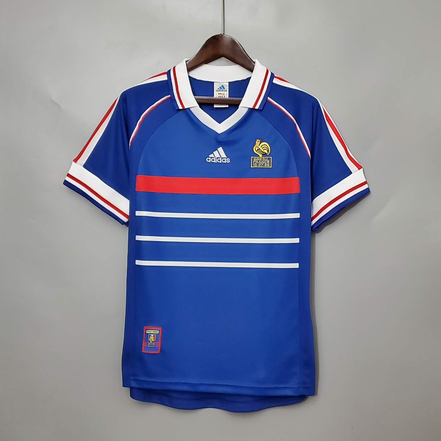 Camisa Seleção França I 1998 - Torcedor Adidas Masculino - Azul