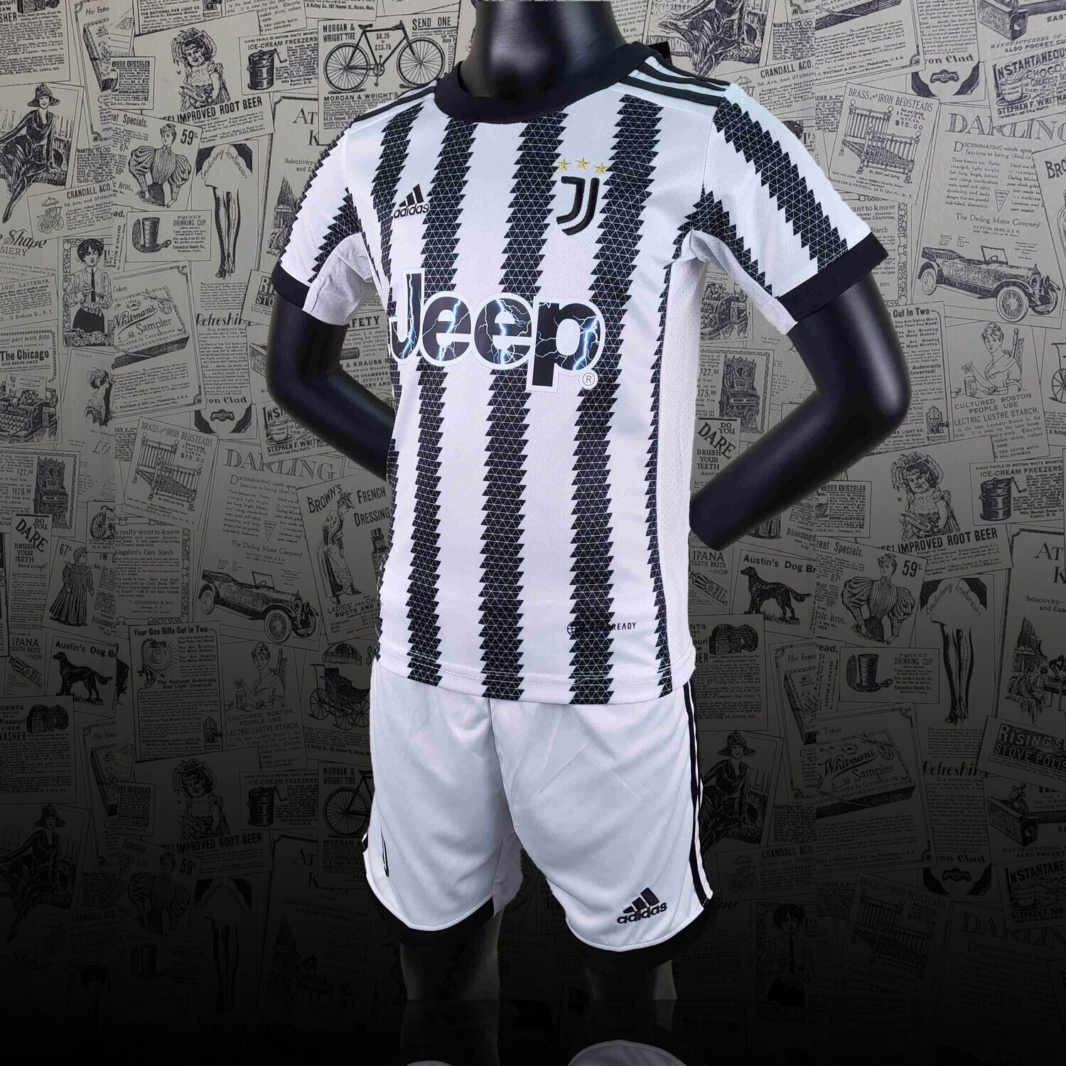 Kit Infantil Juventus I adidas  2022/2023 Camisa + Short