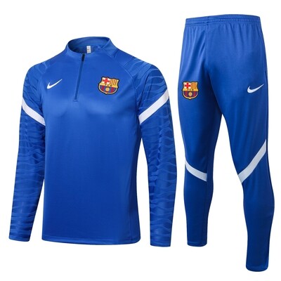 Kit Agasalho Treino do Barcelona 2022 Nike meio zíper