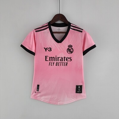 Camisa Real Madrid Rosa Y3 22/23  Feminina