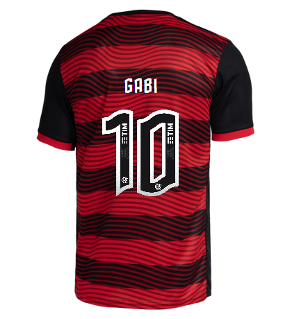 Camisa 1 CR Flamengo 2022/23 Vermelho Adidas - Vermelho Gabi 10