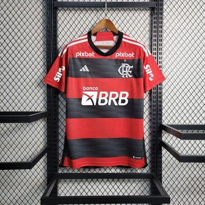 Camisa  Flamengo 2023/24 Adidas - Masculina Jogo 1 Patrocínios