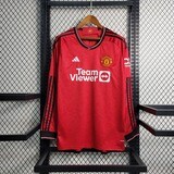 Camisa Manchester United Home  2023/2024 Manga Longa