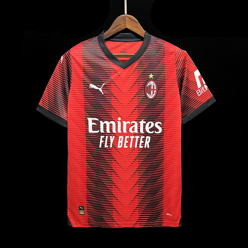 Camisa AC Milan Home 2023-2024 Masculina