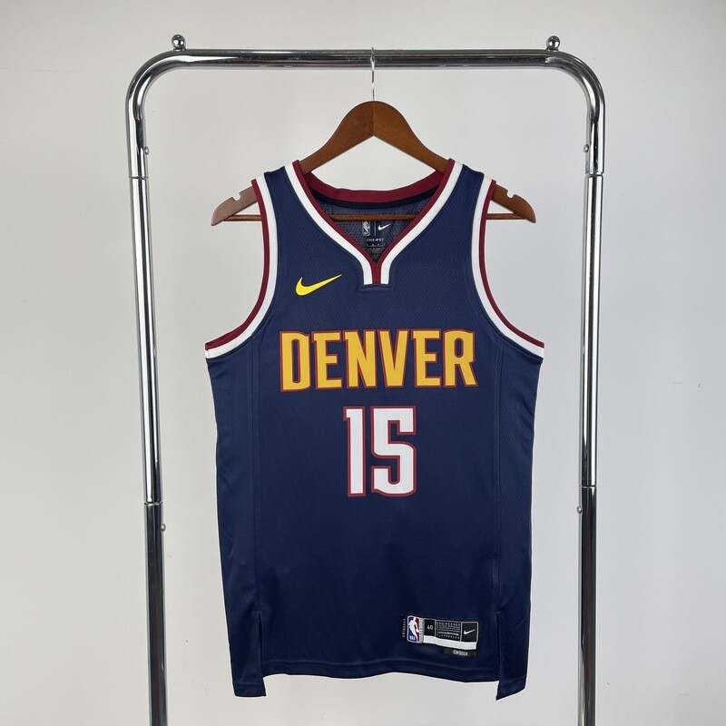 Regata Nike Denver Nuggets Azul Escuro Jokić 15- Versão Jogador