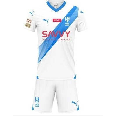 Kit Camisa Infantil Al-Hilal Away  2023/2024 + Short Branca
