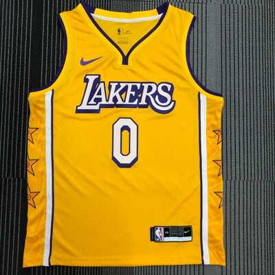 Regata   Los Angeles Lakers Amarela  Westbrook #0