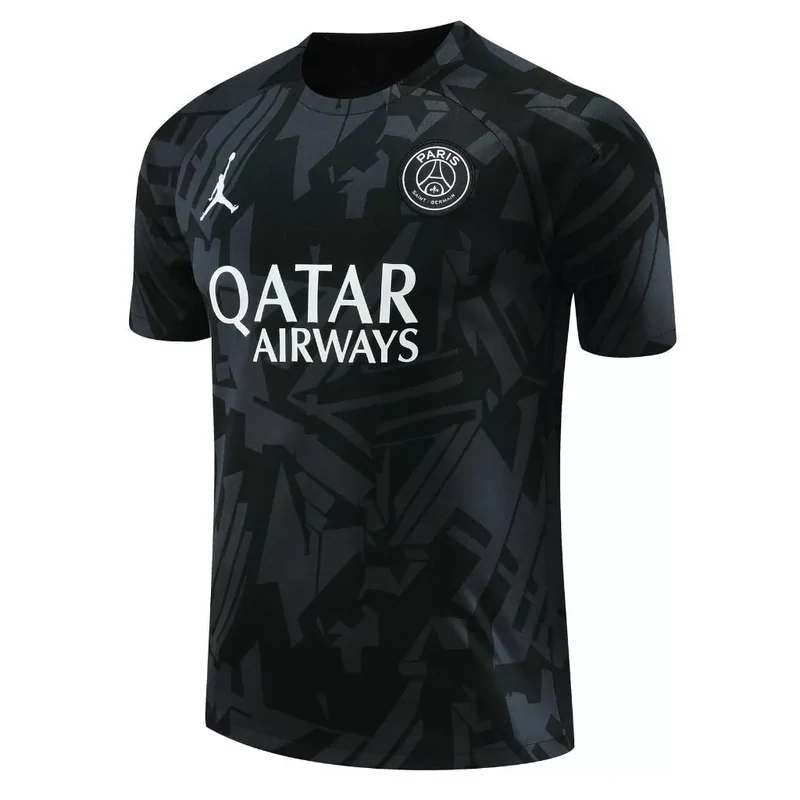 Camisa Paris Saint-Germain Pré-jogo 2023/24 Masculina Jordan - Preta