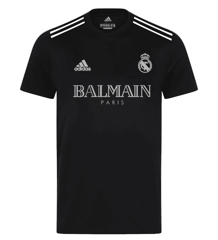 Camisa Real Madrid x Balmain 23/24 Preta - Adidas Masculino Camisa Real Madrid x Balmain 23/24 Preta - Adidas Masculino