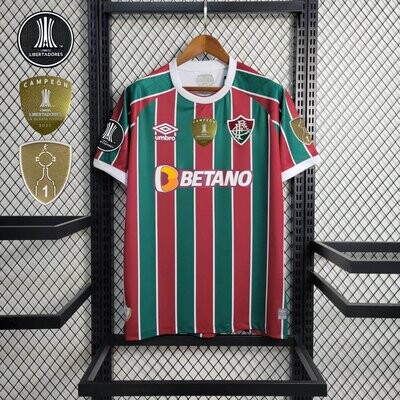 Camisa  Fluminense I 2023/24 Torcedor Umbro Masculina + Patch Libertadores