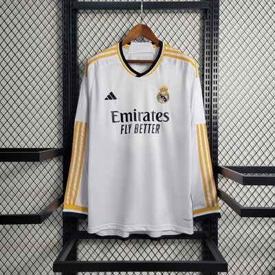 Camisa Real Madrid Home 2023/2024 Manga Longa