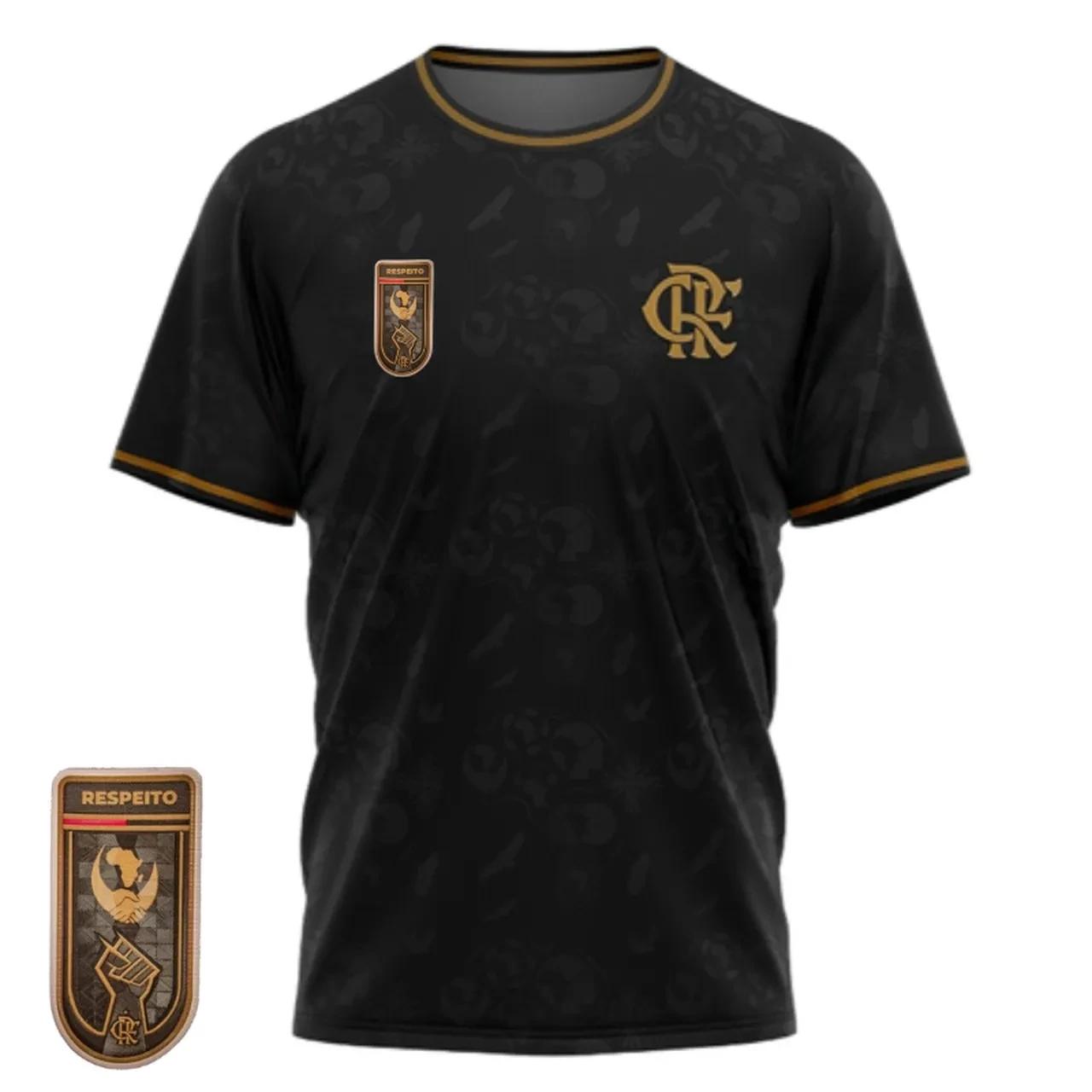 Camisa Flamengo Consciência Negra 2023 com Patch &quot;Respeito&quot;