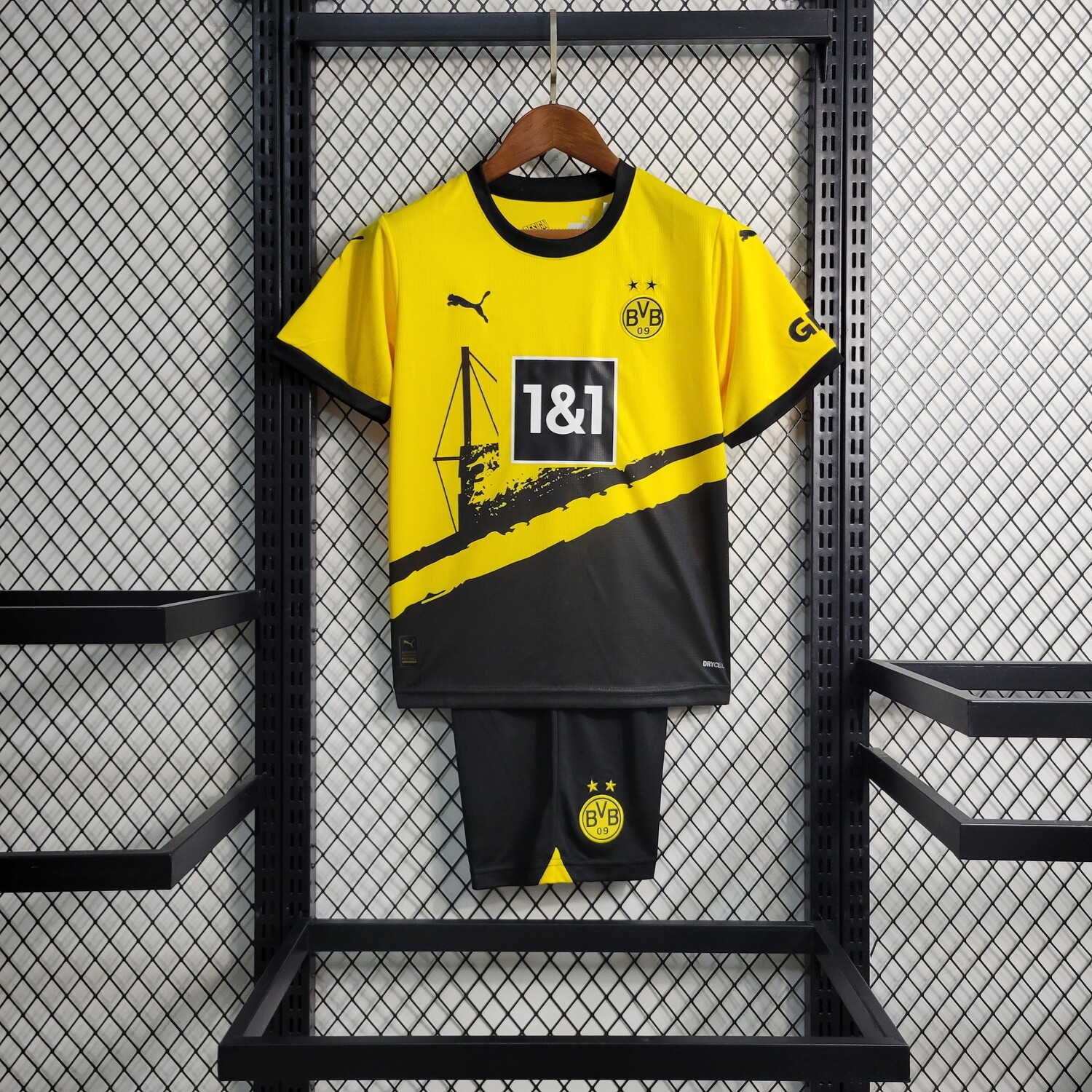 Kit Camisa Infantil Borussia Dortmund Home Puma 2023/2024