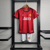 kit Camisa Infantil Manchester United 2023/2024 Home