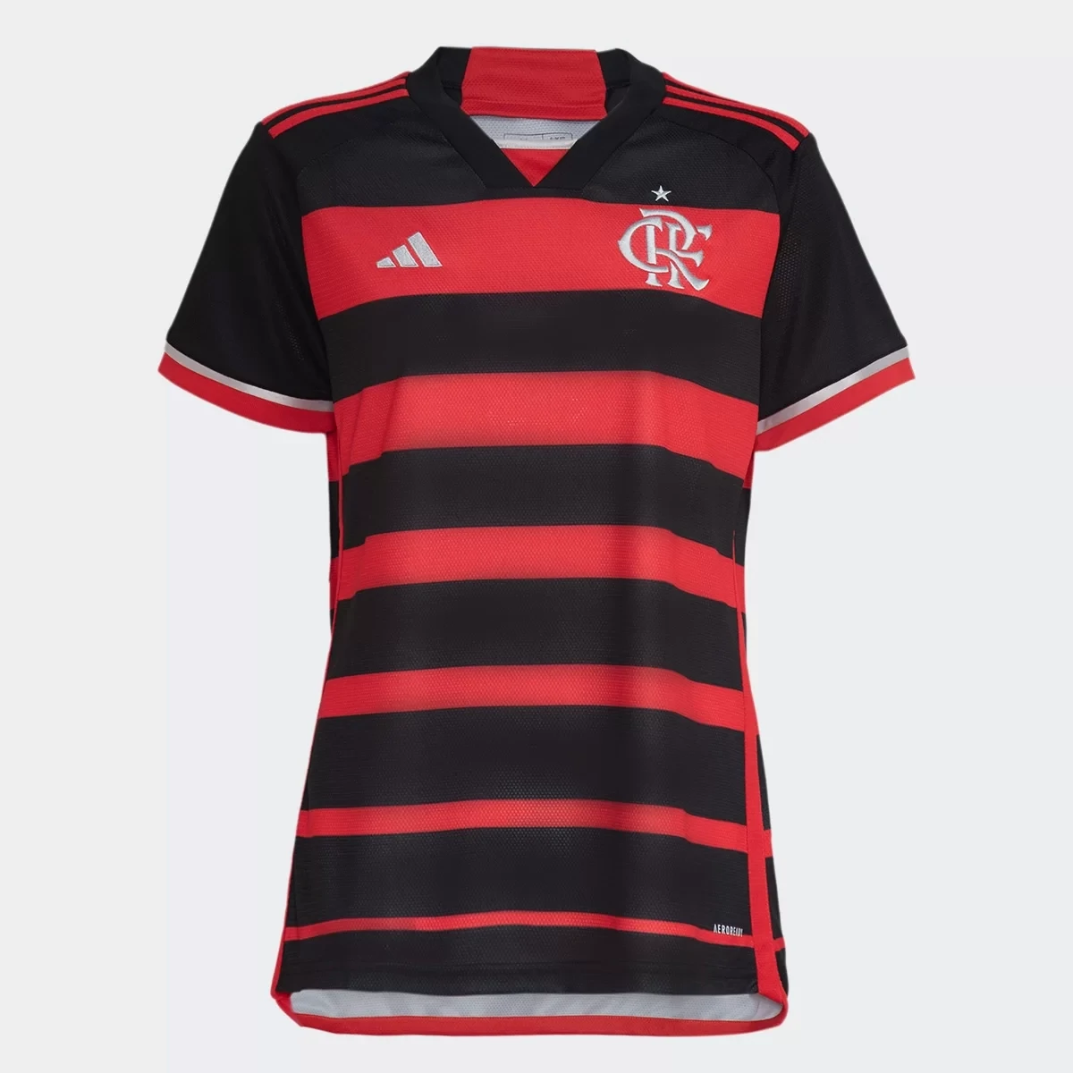 Camisa Flamengo I 24/25 Adidas Feminina - Vermelho+Preto