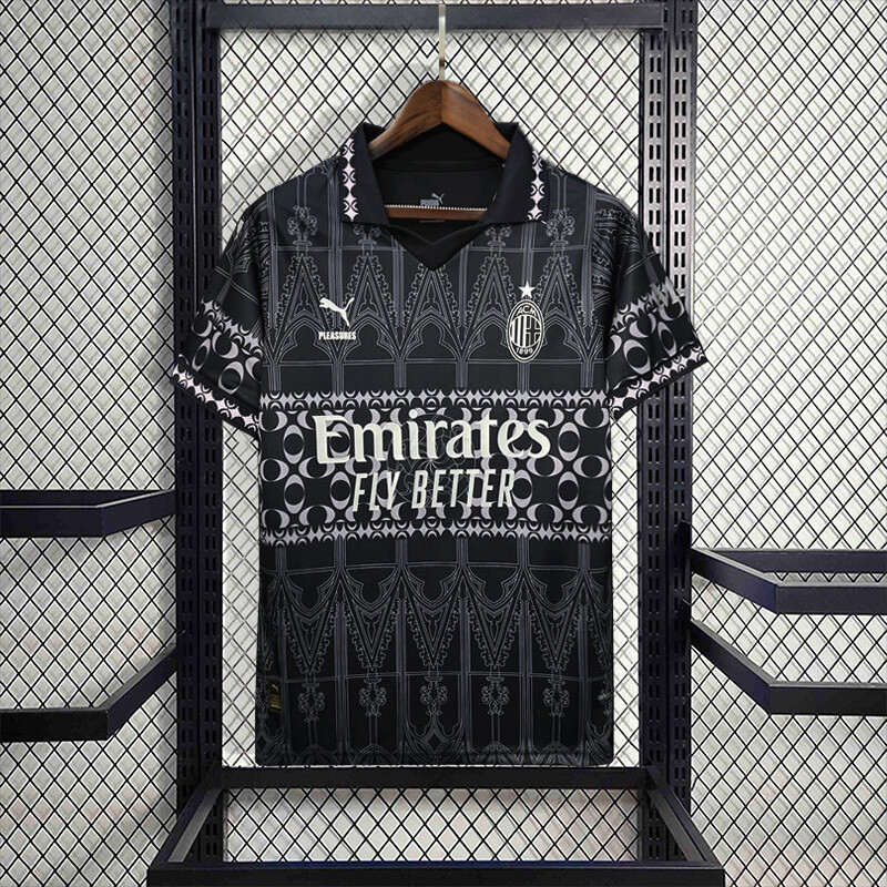 Camisa Milan 2024 Uniforme quatro preto 2024 Black fourth