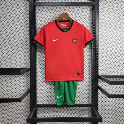 kit Camisa Seleção Portugal 2024-2025 Infantil Eurocopa