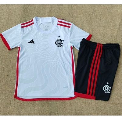 kit Camisa Infantil Adidas Flamengo II 2024-2025 Jogo 2