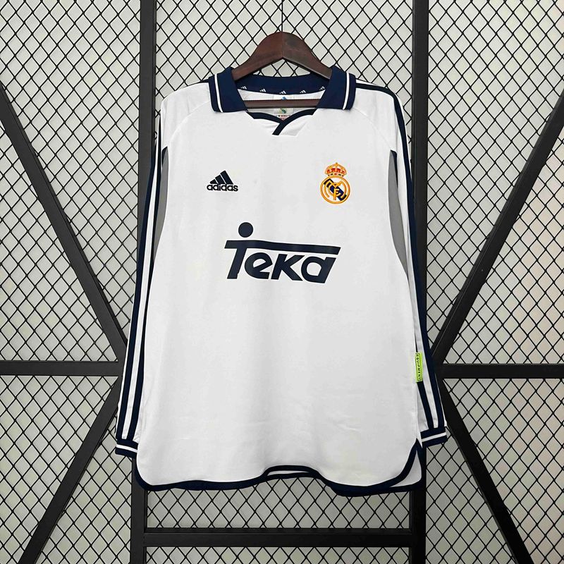 Camisa Real Madrid 2000/01 Manga  Longa