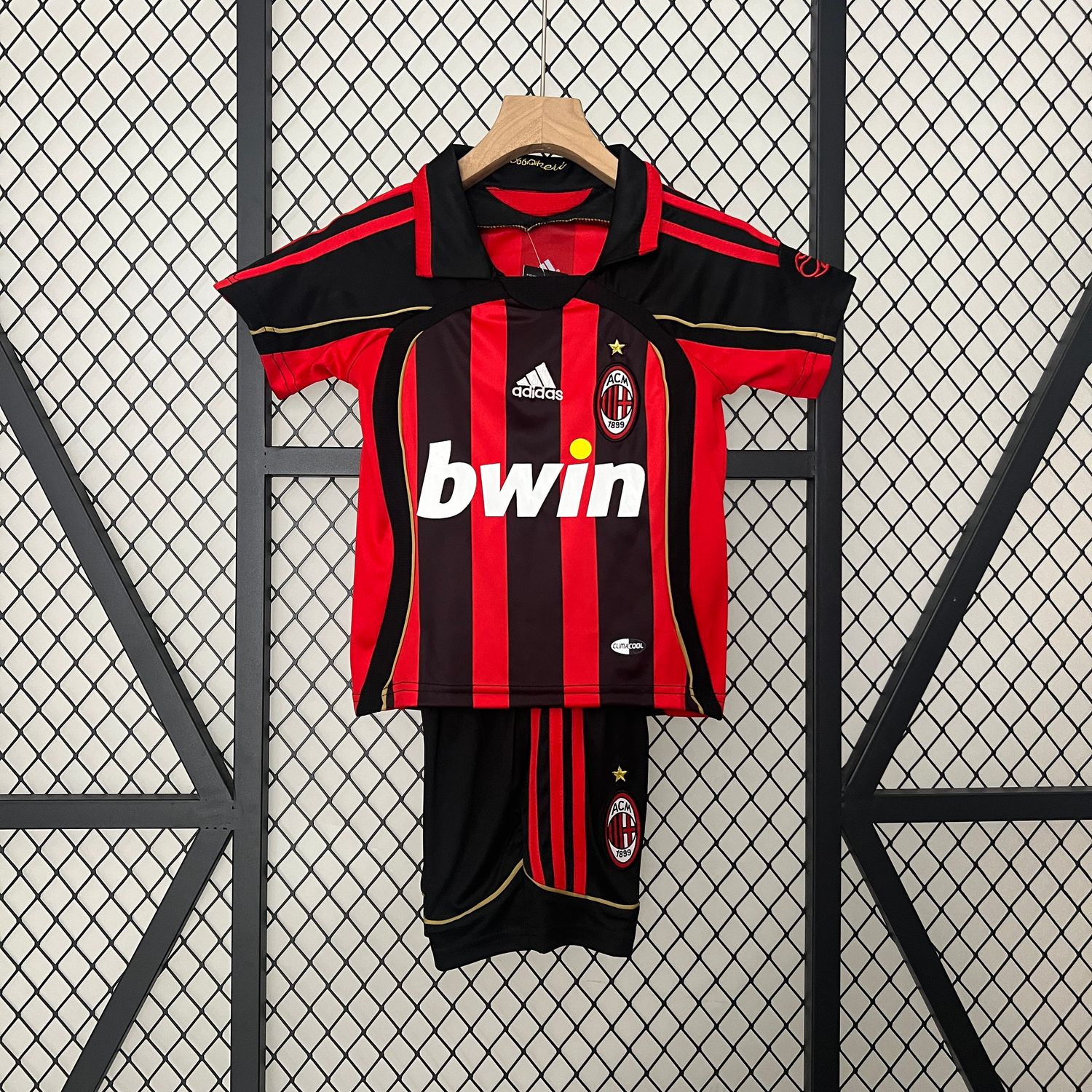 kit Camisa Infantil Milan 2006/2007 Retro