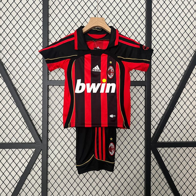 kit Camisa Infantil Milan 2006/2007 Retro kit Camisa Infantil Milan 2006/2007 Retro