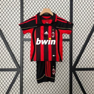 kit Camisa Infantil Milan 2006/2007 Retro