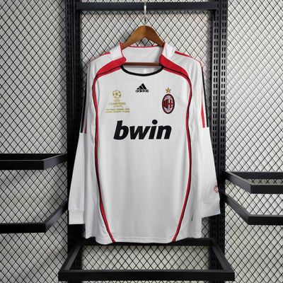 Camisa Milan 2006-2007  Branca Manga Longa
