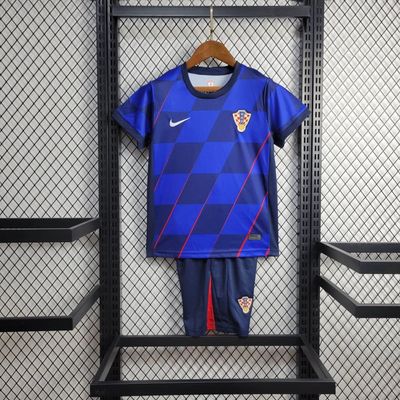 Kit Camisa  Infantil Croácia Away  2024/2025 + Short