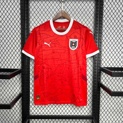 Camisa  Seleção da Áustria 2024/2025 Home Eurocopa