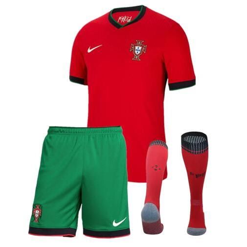 Camisa Infantil Portugal Home Short+ Meião 2024/2025