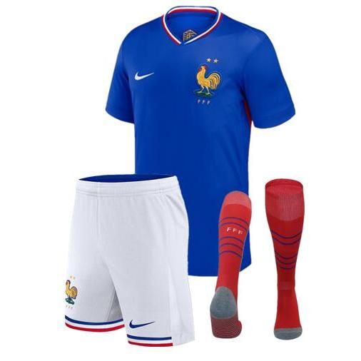 kit Camisa Seleção França 2024/25 Infantil Eurocopa